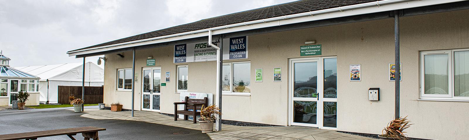 Owners & Trainers bar at Ffos Las Racecourse.